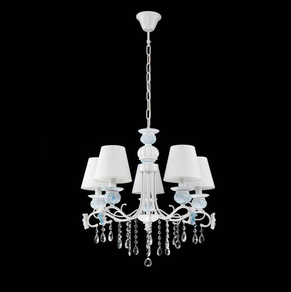 Lampara colgante color blanco y azul 5 brazos BEAR LP459-5