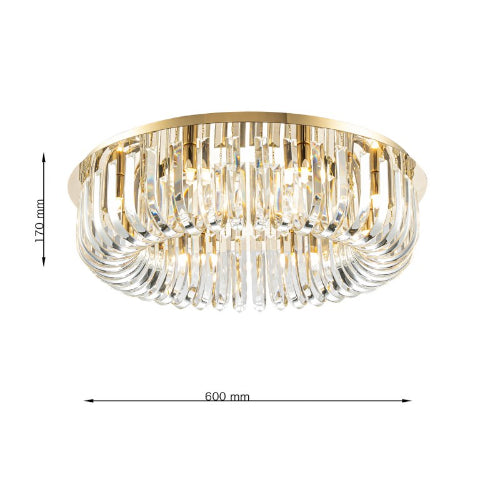 Plafonnier en verre CARV - CLN132-D60C
