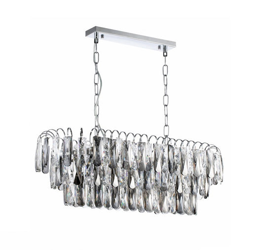 Lámpara colgante de acero y cristales modelo LP156-D80W40